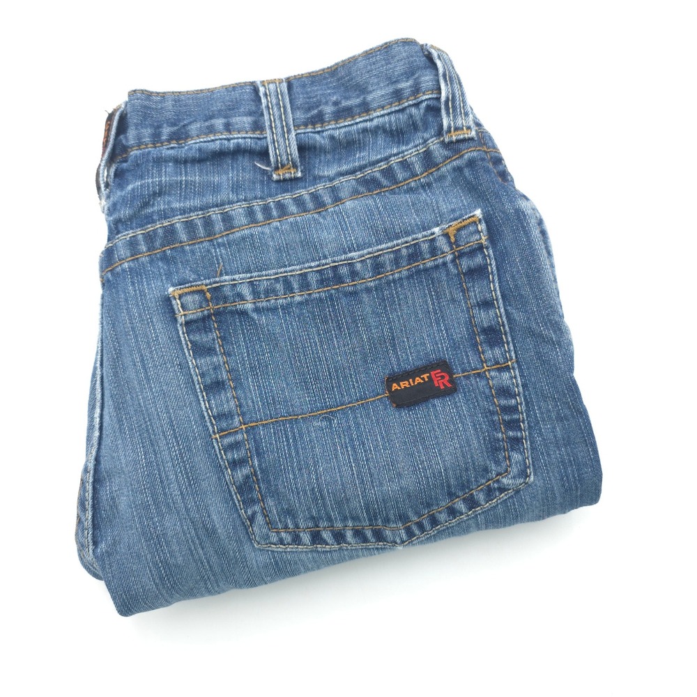 Ariat FR Flame Resistant Mens 34X30 (Fit 34X29) M4 Denim Jeans Boot Cut Workwear